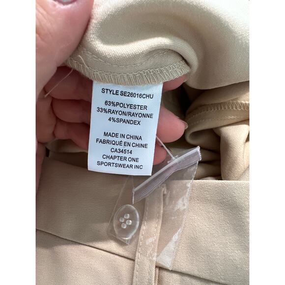 Joie Women's Pleated Tan Wide-Leg High Rise Dress Pants Size 6, NWT - Picture 4 of 5